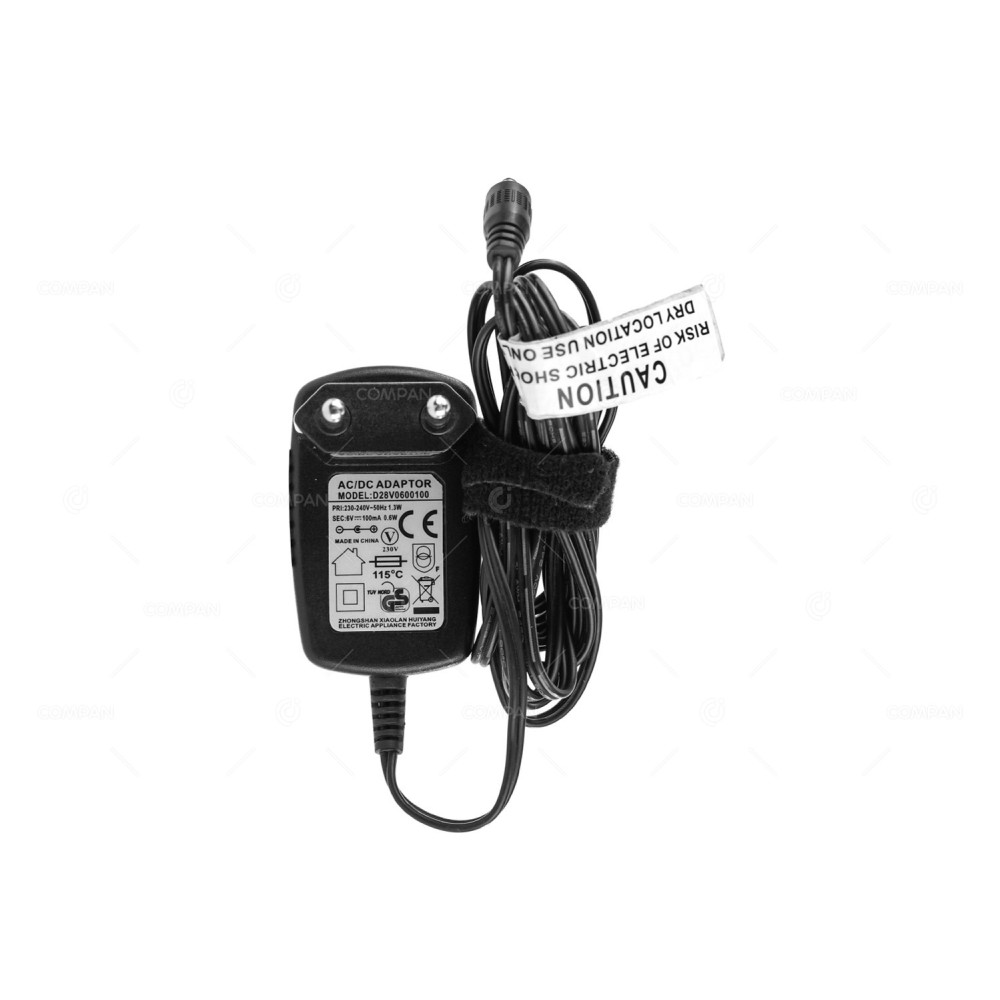 D28V0600100 D28V0600100 0.6W 6V 0.1 AC/DC ADAPTER -